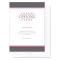 Pink and Gray Grand Opening Invitation